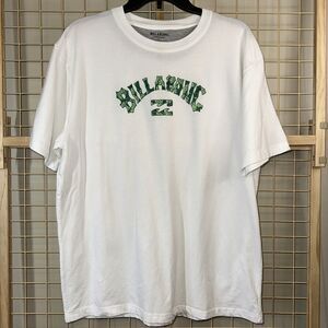 Billabong Loungewear T-shirt Men’s Size Large White Green Hawaiian Print Logo